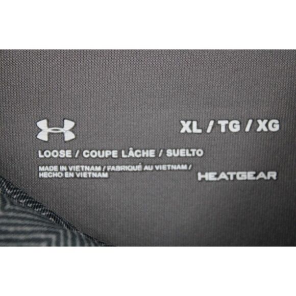 Under Armour Loose Heat gear Gray Chevron Pattern Mens Xl Short Sleeve Polo... - Picture 6 of 6